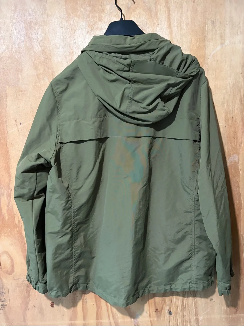Lands' End NASA Men's Olive Hooded Windbreaker Jacket